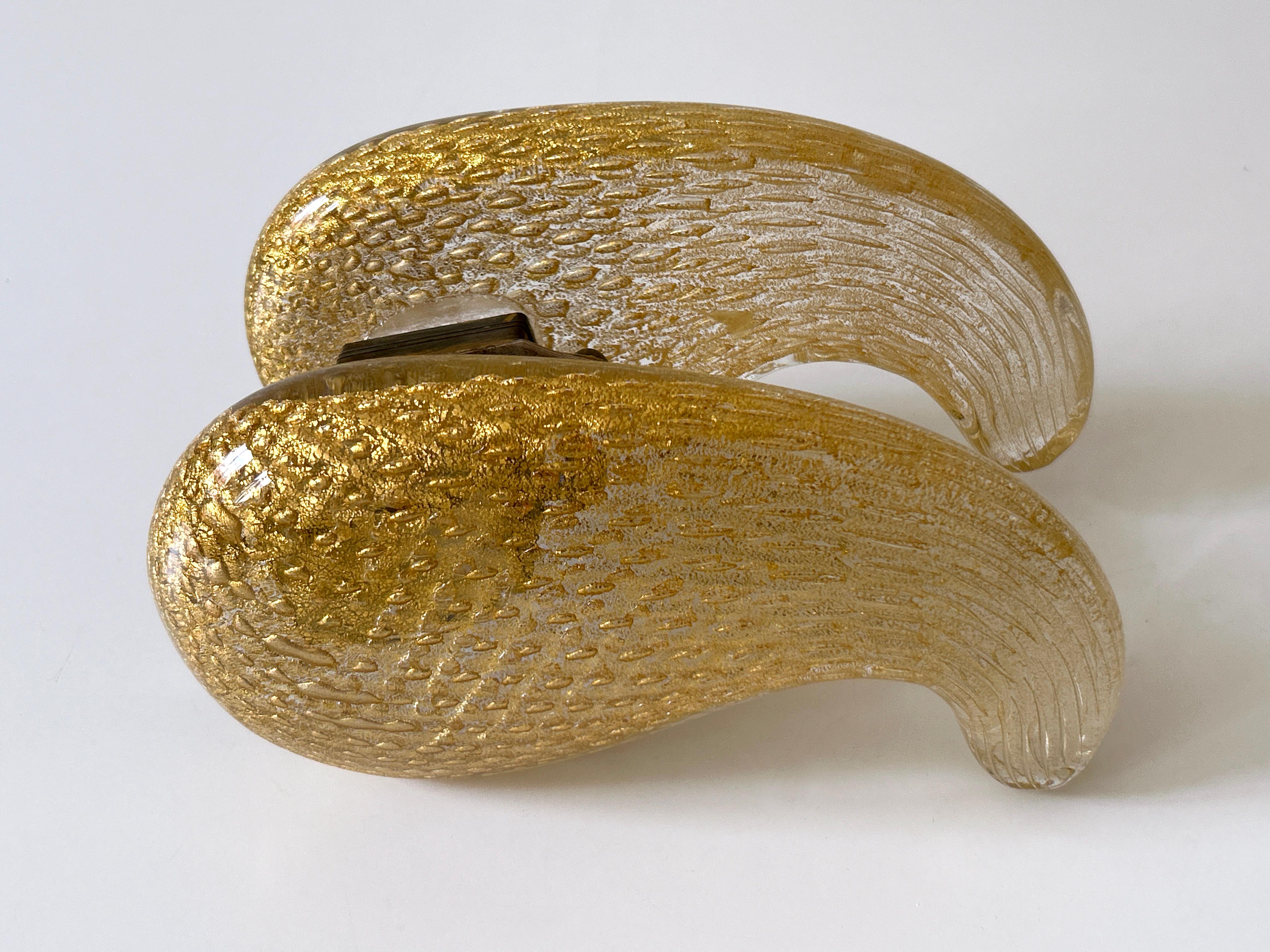 Mid-Century Modern Exceptional Mid-Century Murano Glass Push & Pull Door Handles by Seguso 1950s For Sale