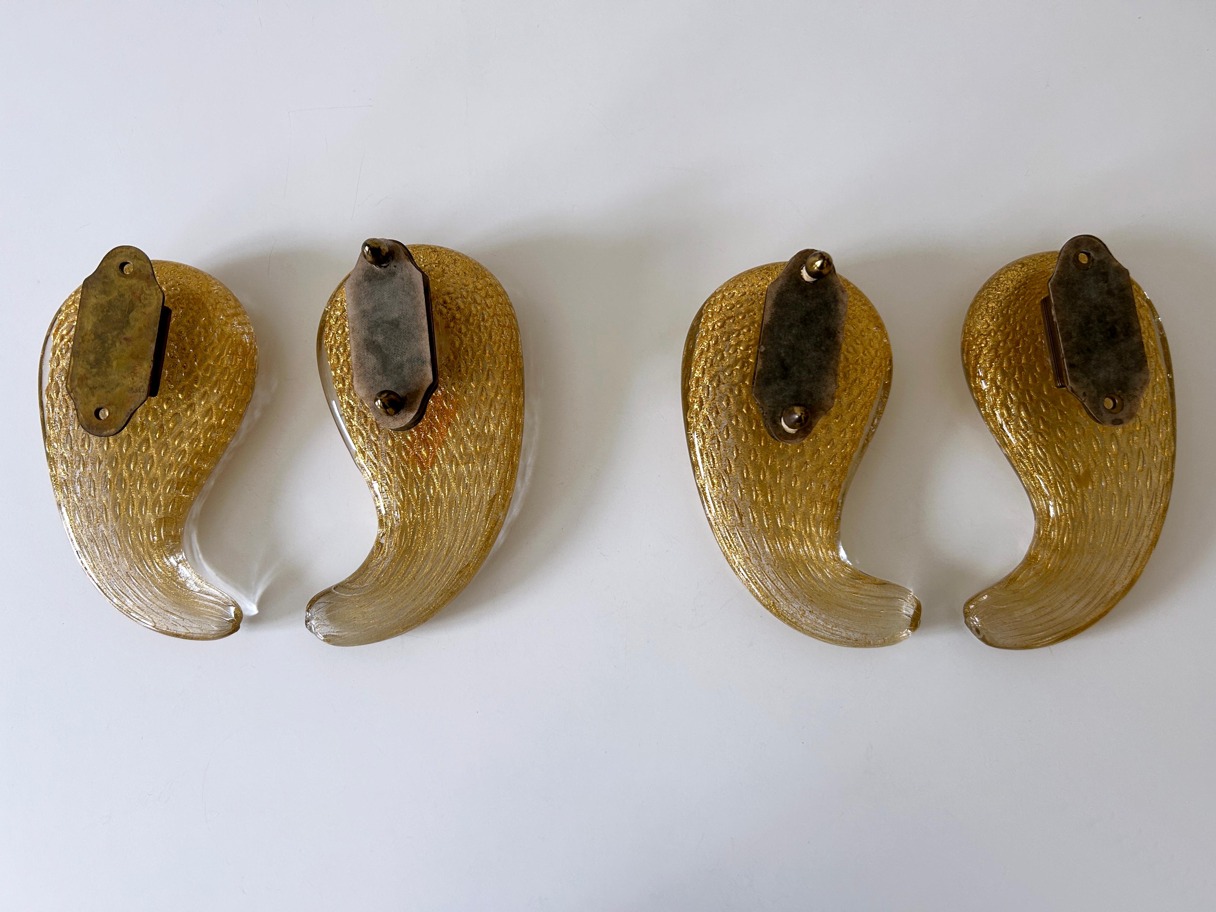 Exceptional Mid-Century Murano Glass Push & Pull Door Handles by Seguso 1950s For Sale 11