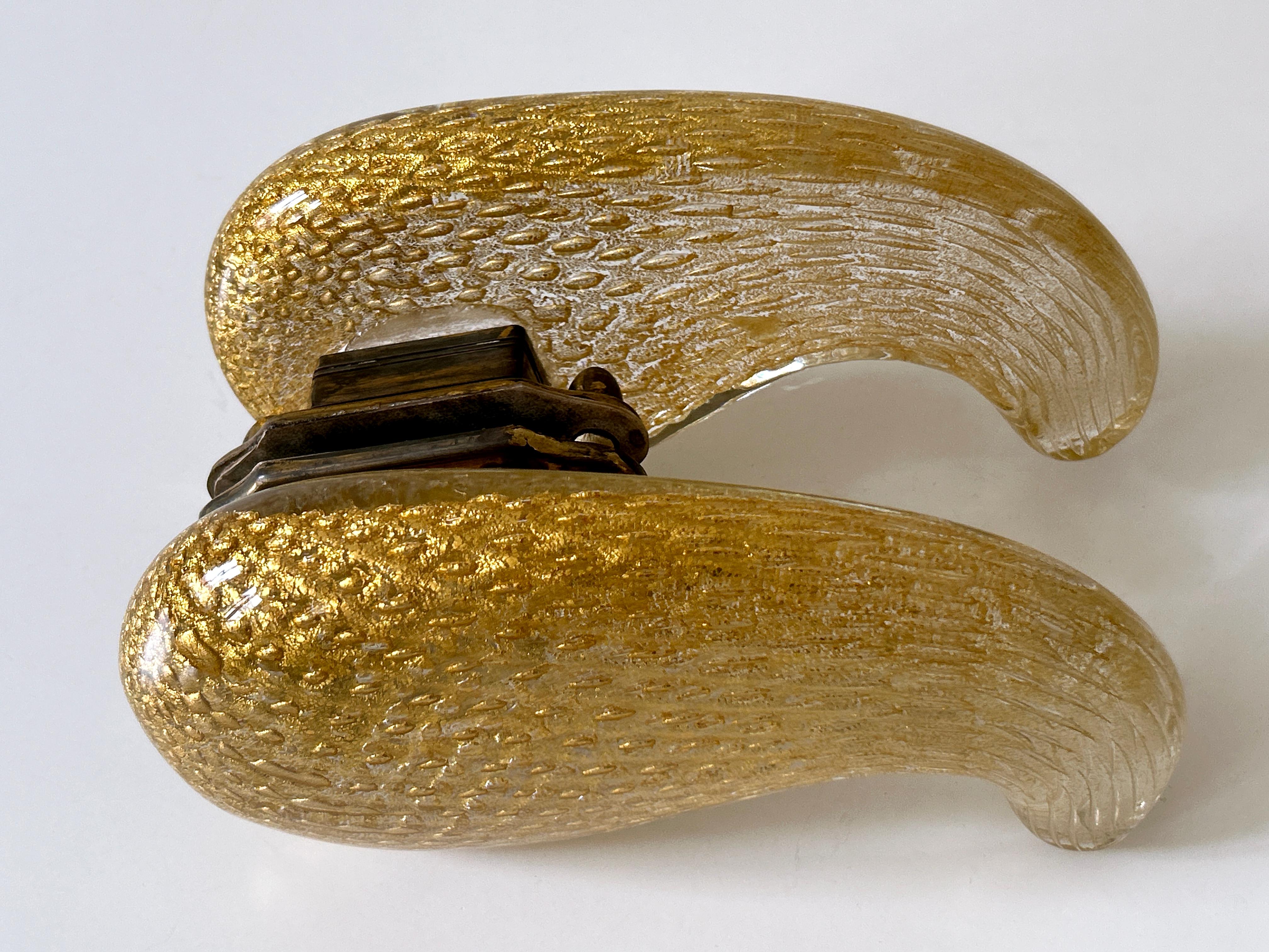 Mid-20th Century Exceptional Mid-Century Murano Glass Push & Pull Door Handles by Seguso 1950s For Sale