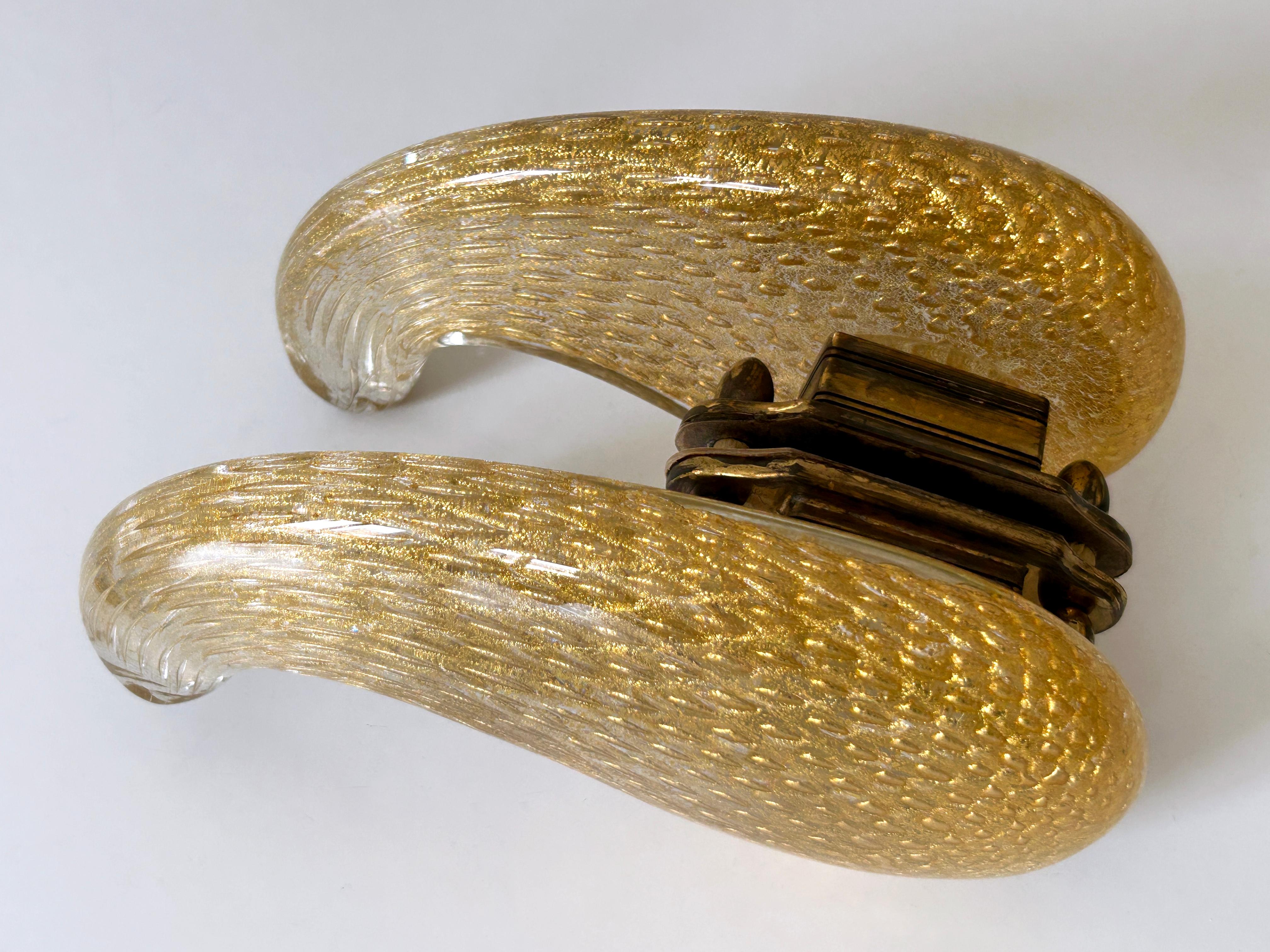 Exceptional Mid-Century Murano Glass Push & Pull Door Handles by Seguso 1950s For Sale 1