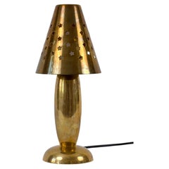 Rara e incantevole lampada da tavolino in ottone di metà secolo, realizzata da Gunther Lambert in Germania negli anni ’70