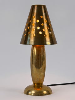 Rara e incantevole lampada da tavolino in ottone di metà secolo, realizzata da Gunther Lambert in Germania negli anni ’70