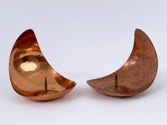 Set of Two Rare & Lovely Mid-Century Modern Candlesticks Made in Austria 1960s