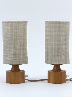 Set of Two Lovely Mid Century Modern Bedside Table Lamps Sweden 1950s