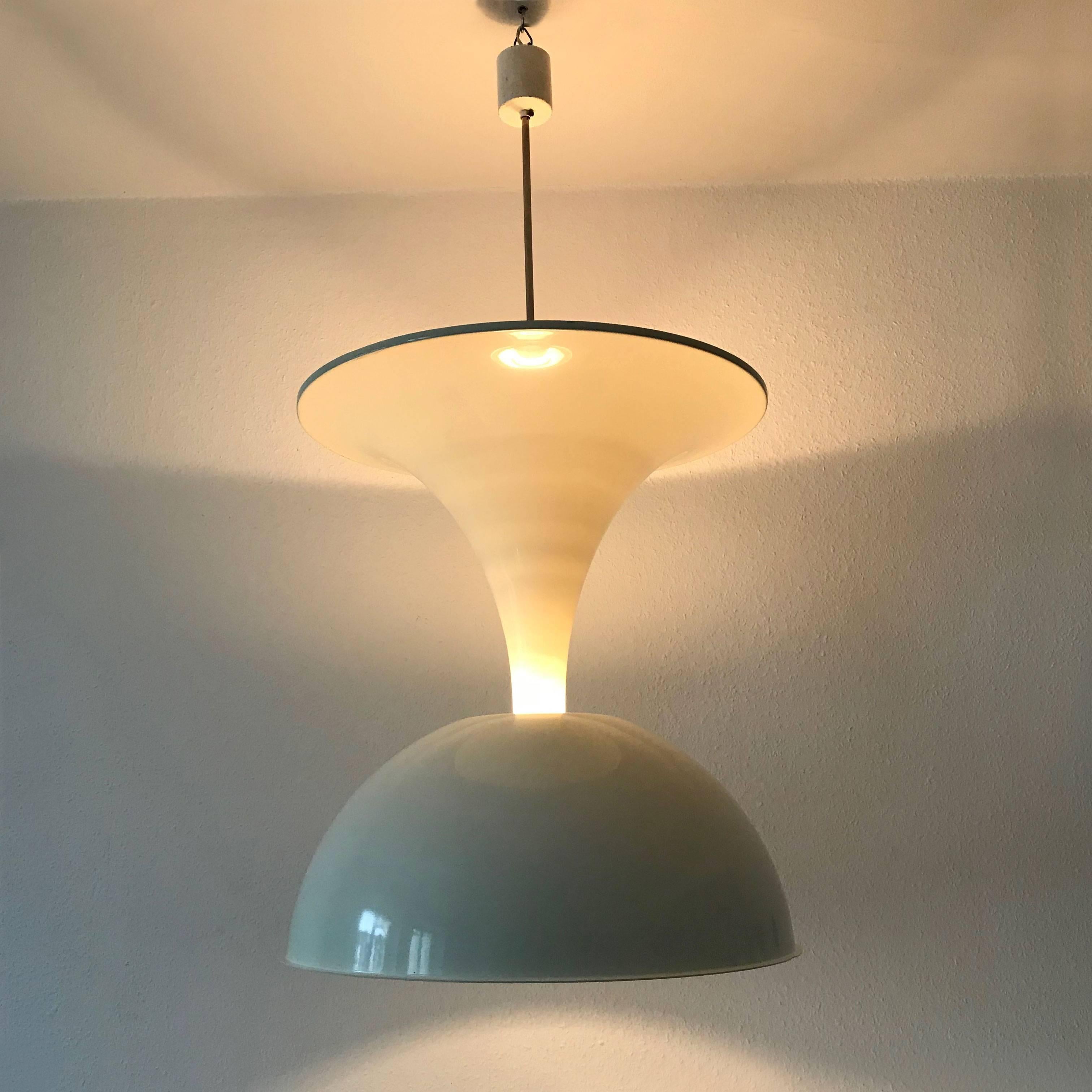 Large pendant lamp. Manufactured by Ecolight, Milano in 1970s in Italy (With makers mark). It needs four E27 Edison screw fit bulbs.