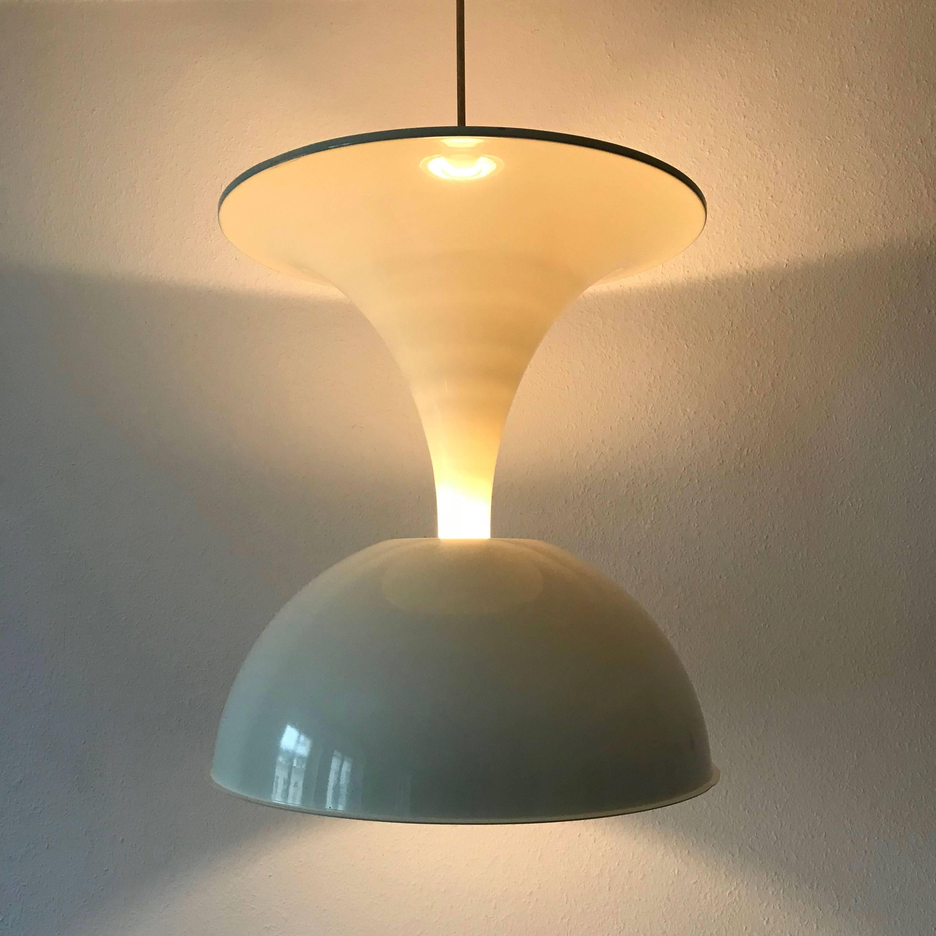 Steel Large Pendant Lamp by Ecolight, Milano, Italy, 1970s