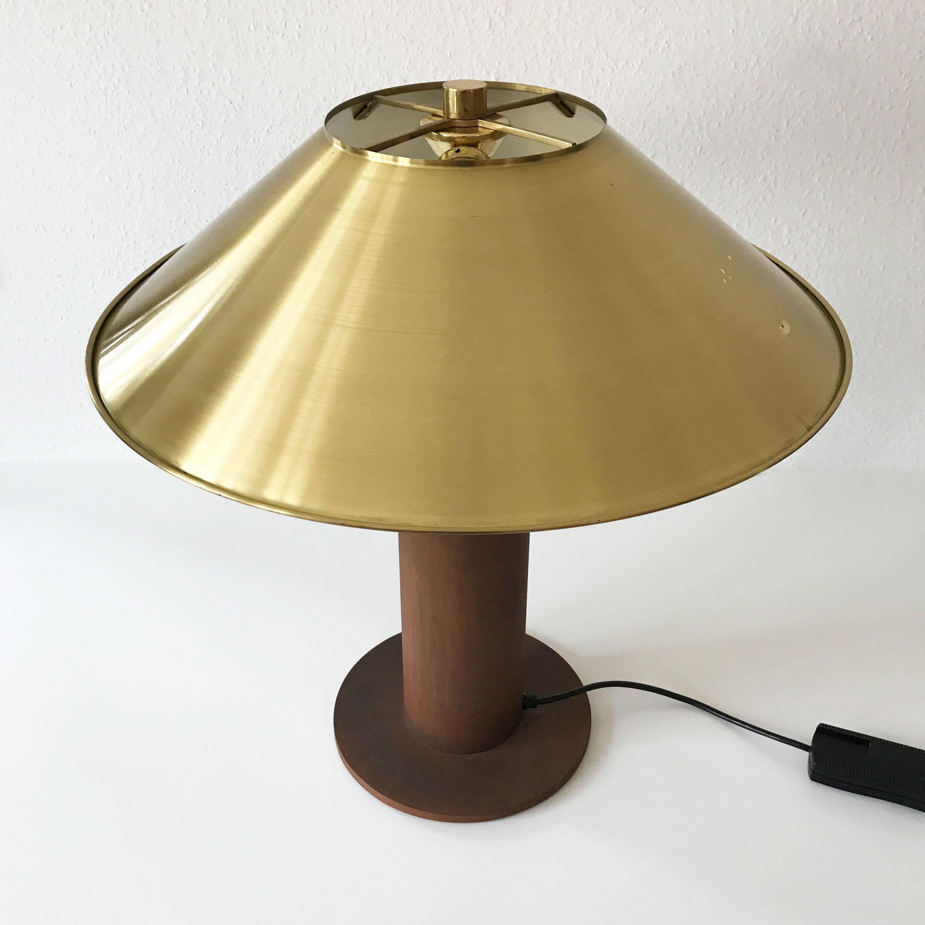 Polished Large Mid Century Modern Table Lamp by Peter Prelller for Tecta Germany 1980s For Sale