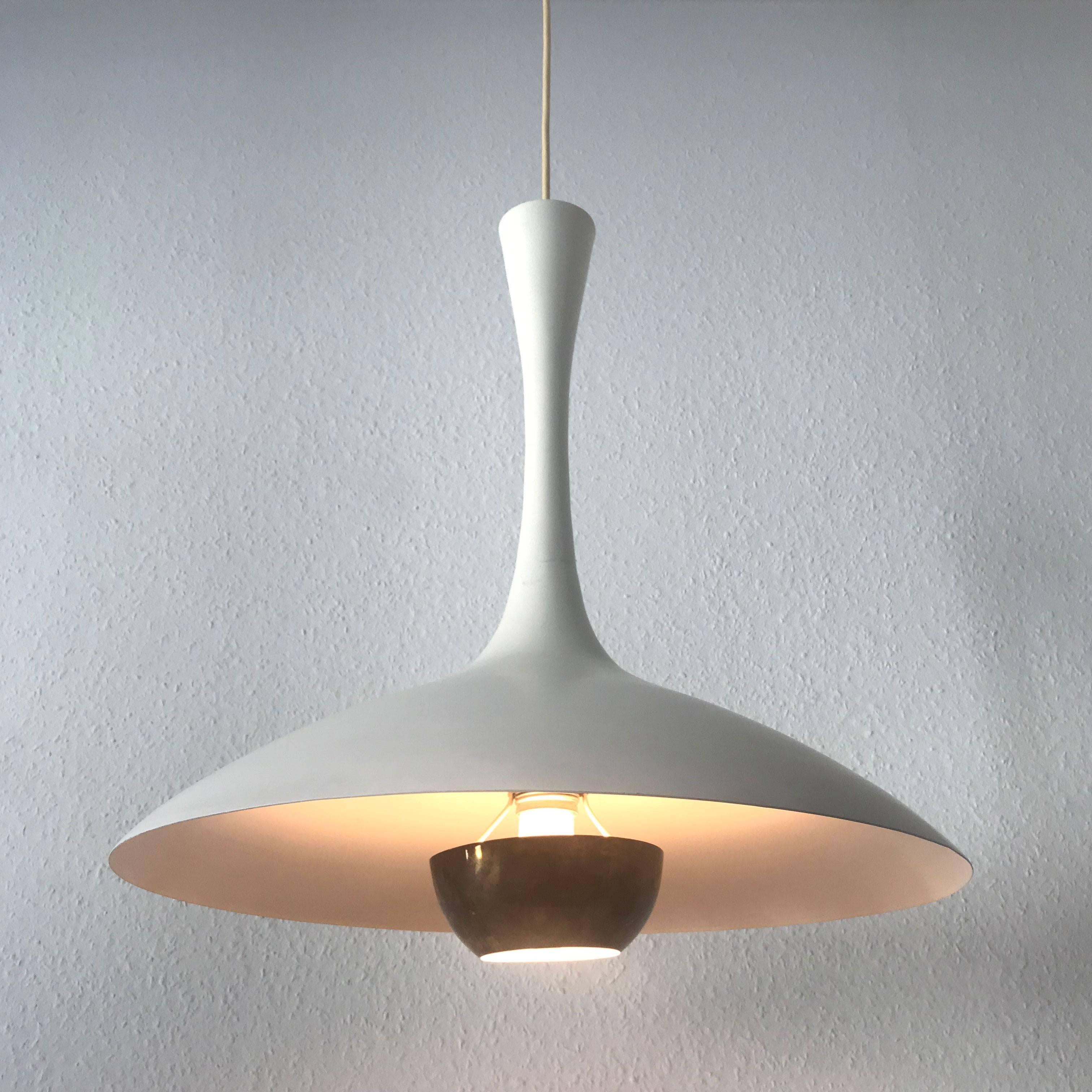 German Elegant Mid Century Modern Pendant Lamp or Hanging Light by Florian Schulz 1960s For Sale