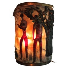 Rara applique "Adam & Eve" di Napoleone Martinuzzi per Cenedese Scavo, 1953-1958
