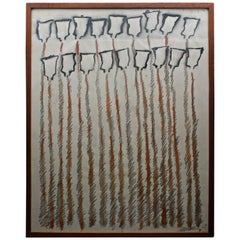 Arman "Orange Goes" 1968 "New Realist" Drawing Andrew Crispo Gallery Label