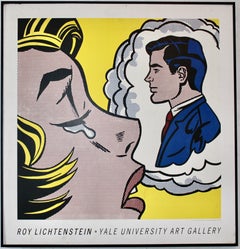 Roy Lichtenstein Pop Art Poster of the 1961 Painting 'Thinking of Him'