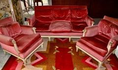 Maurice Hirsch, Sofa und Sessel aus den 1940er Jahren in Paris, im Stil Ludwigs XVI.