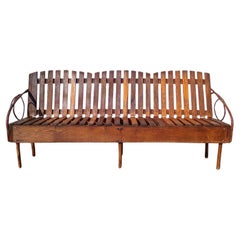 Vintage Wood Andirondack Style Twig 77" 3 Seat Bench