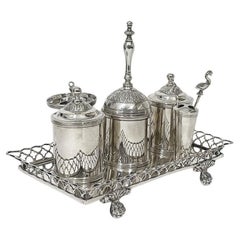 A Portuguese silver inkstand from the early 19th century