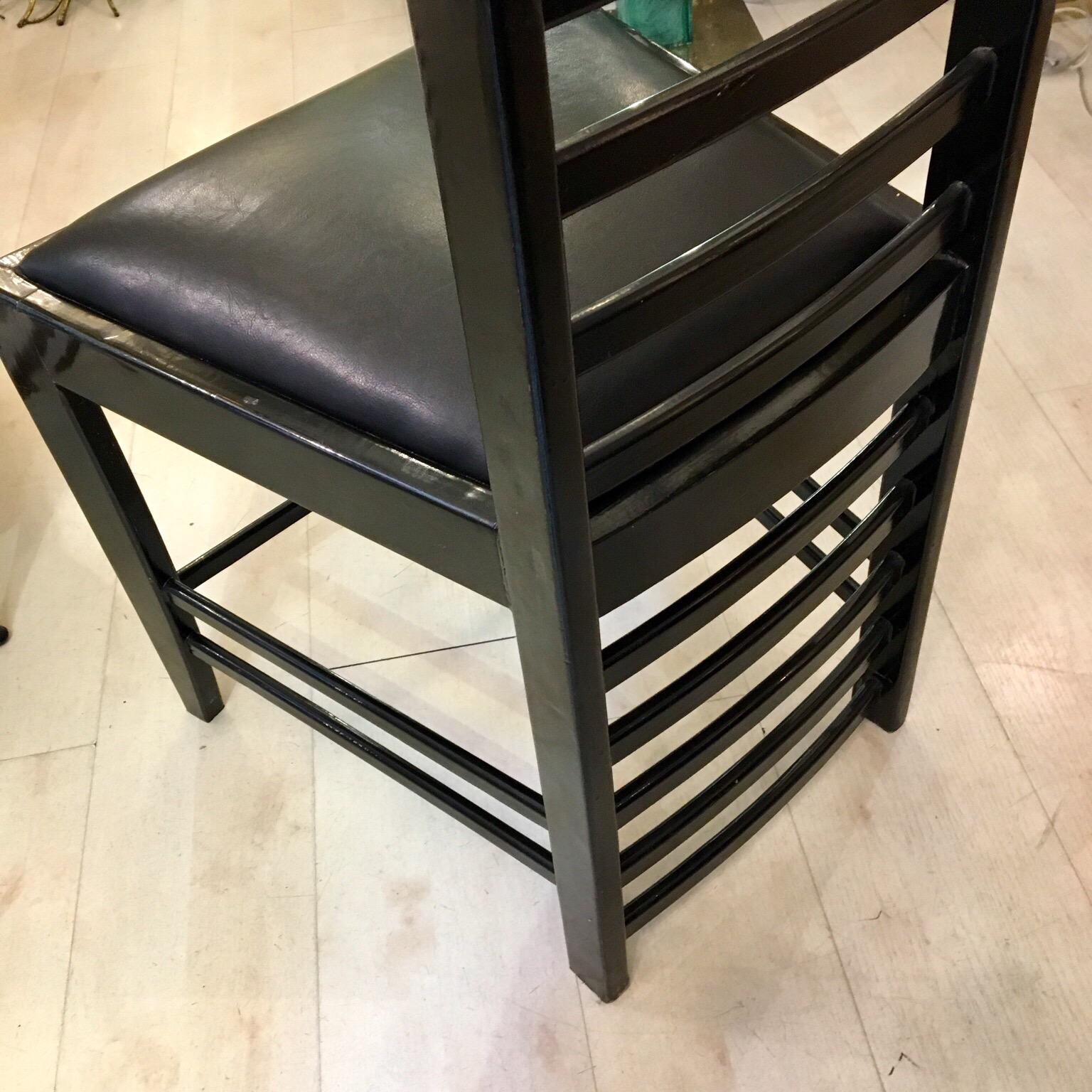 Pair of Mackintosh High Back Chairs, 1980s 3