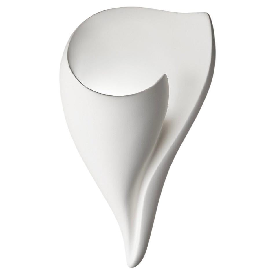 Organic Modern Shell Wall Light/Wall Sconce in White Plaster by Hannah Woodhouse