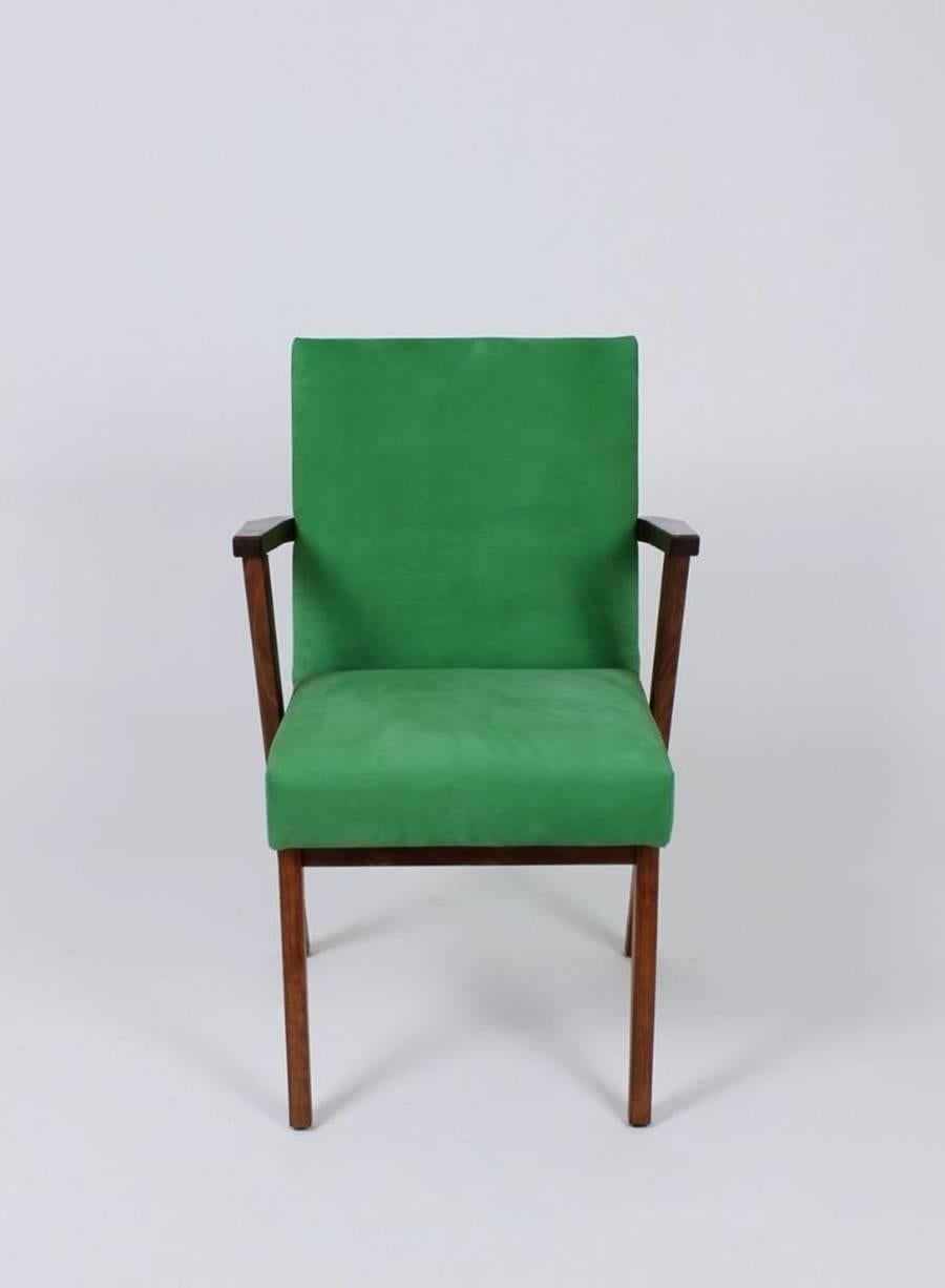 Dutch Armchair in Green Nubuck from Tijsseling, 1960s For Sale 2