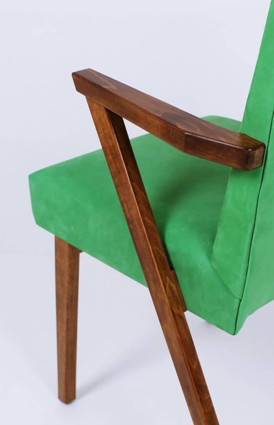 Dutch Armchair in Green Nubuck from Tijsseling, 1960s For Sale 4