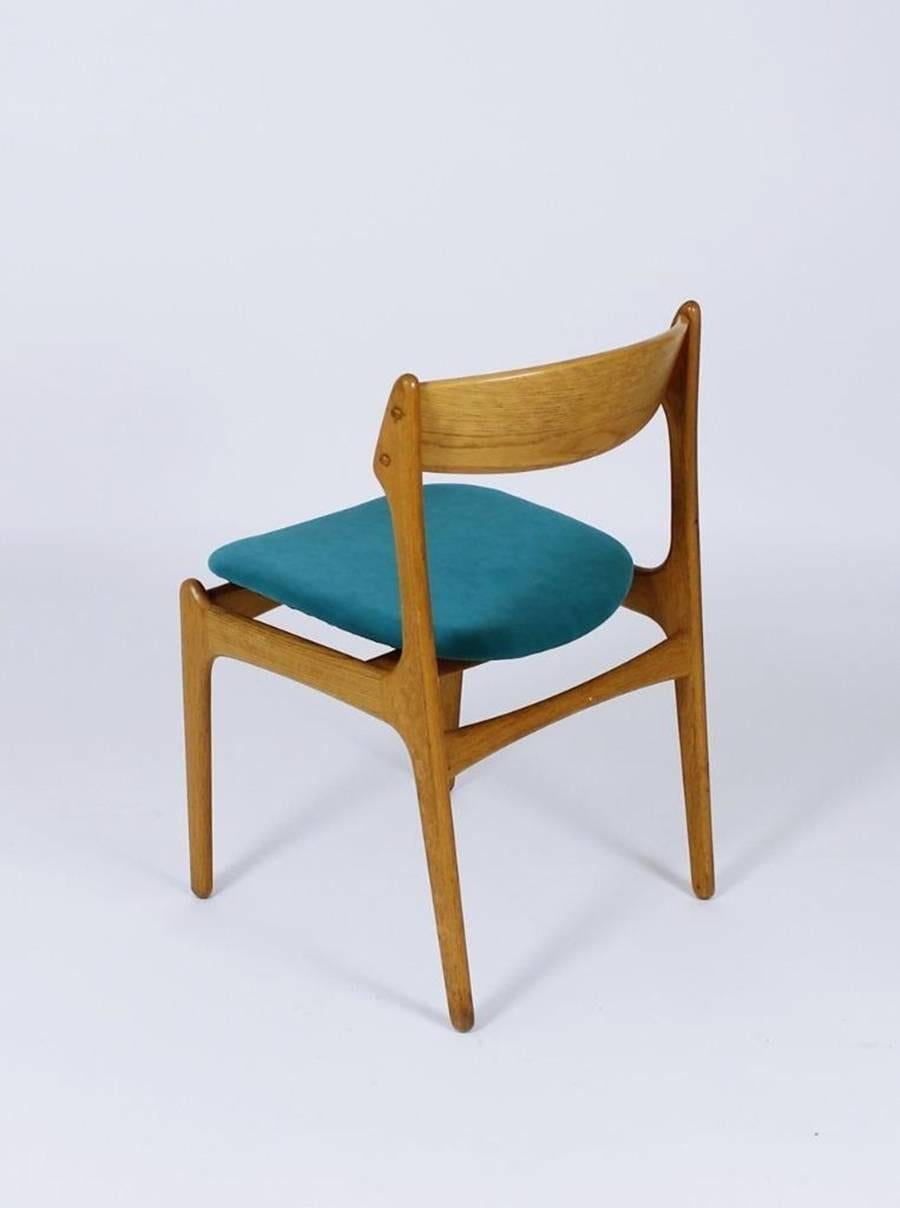 Danish Modern Model 49 Chairs by Erik Buch for O.D. Møbler In Good Condition For Sale In Debrecen-Pallag, HU