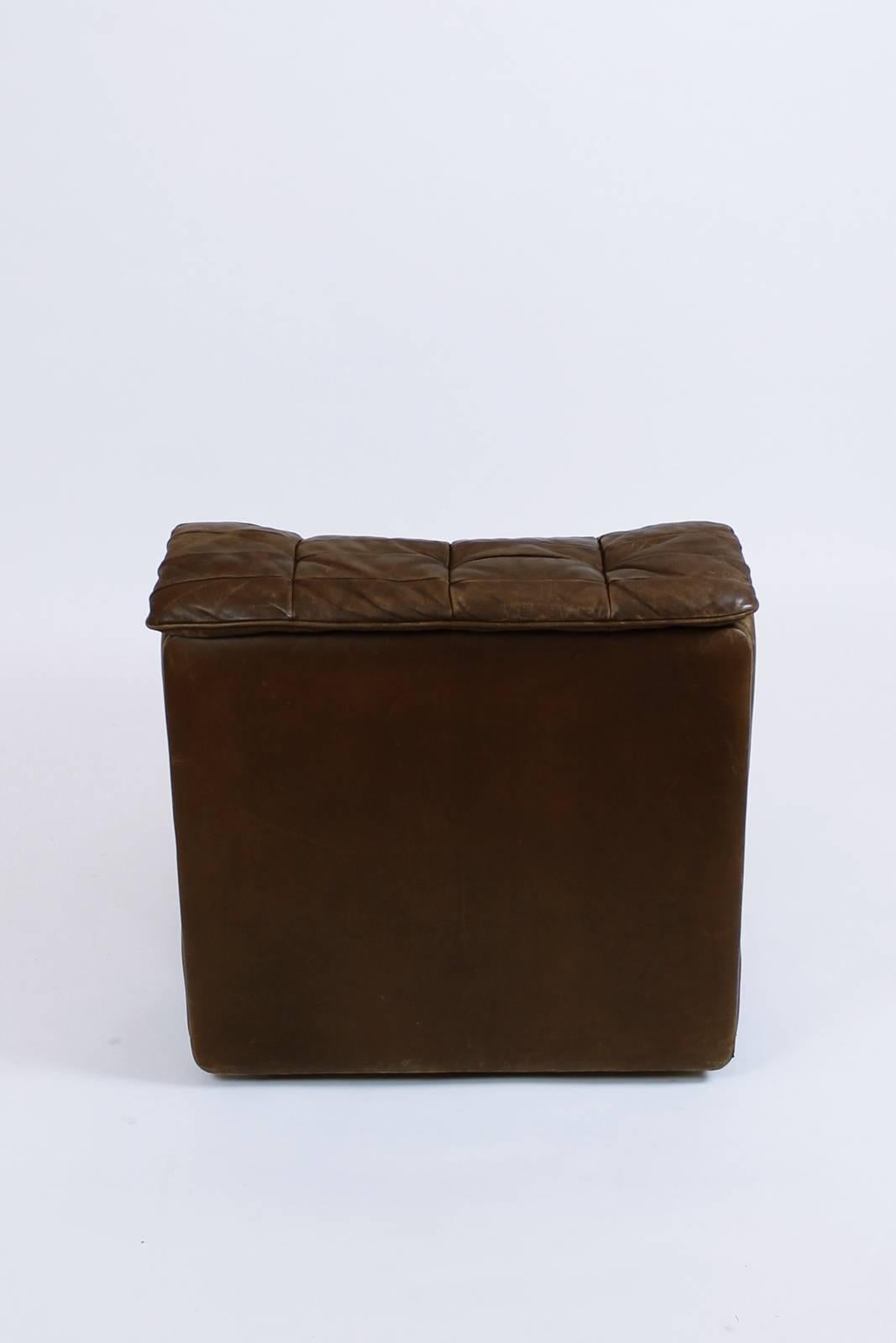 De Sede Model DS-11 Tufted Dark brown Leather Modular Sofa, Switzerland ...