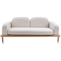Prado/Sofa in Parota Wood and Details in Cooper or Brass