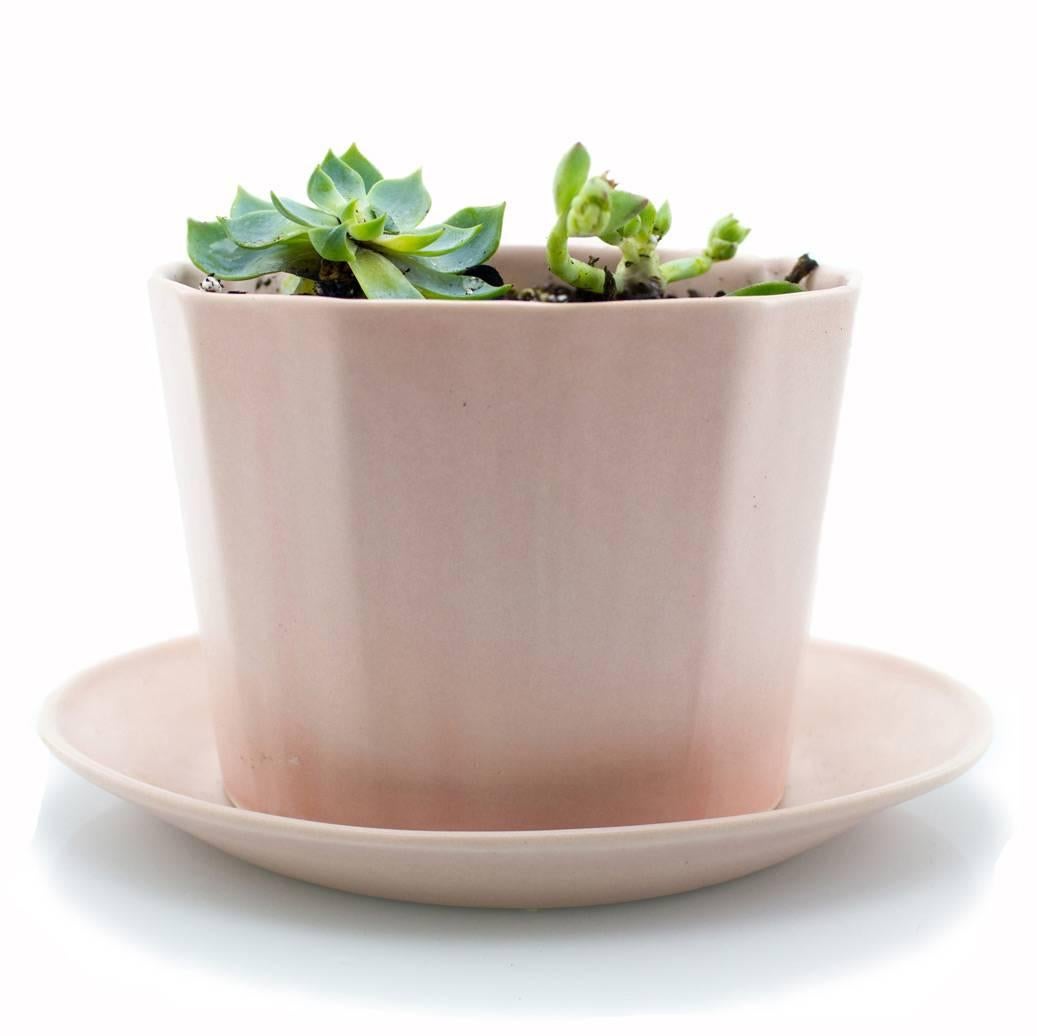 American Native Planter Matte Grey Planter Modern Contemporary Glazed Porcelain For Sale