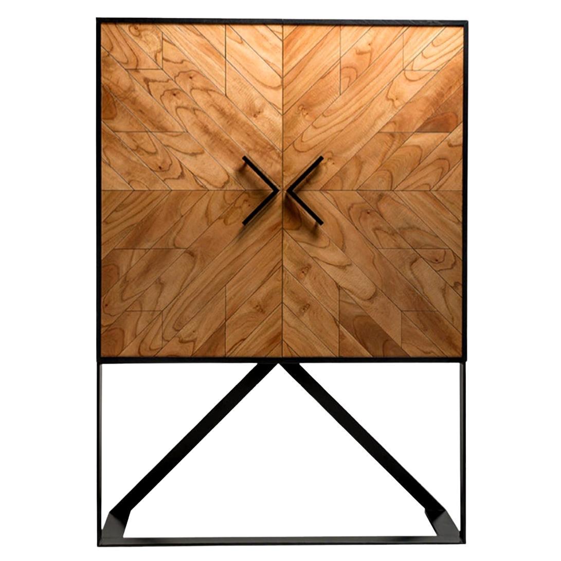 Contemporary 2 Doors High Sideboard in Cinnamon by Larissa Batista For Sale