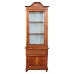 Late 19th Century Italian Antique Rustic Vitrine or Small Bookcase in Larch Wood
