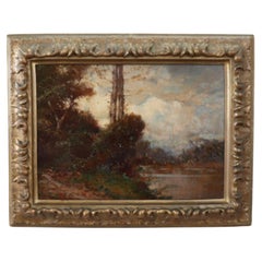 Early 20th Century Italian Oil Painting on Board, Landscape, Signed L. Clara