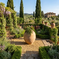19th Century Italian Antique Tuscan Terracotta Jar, Garden Ornament