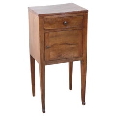 Italian Walnut Bedside Table, of the Period Directoire, Late 18th Century