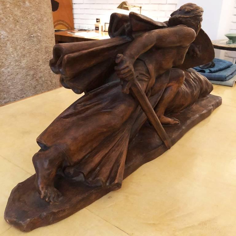 Hand-Crafted Original Art Deco French Sculpture Signed E. Diosi, 1930s