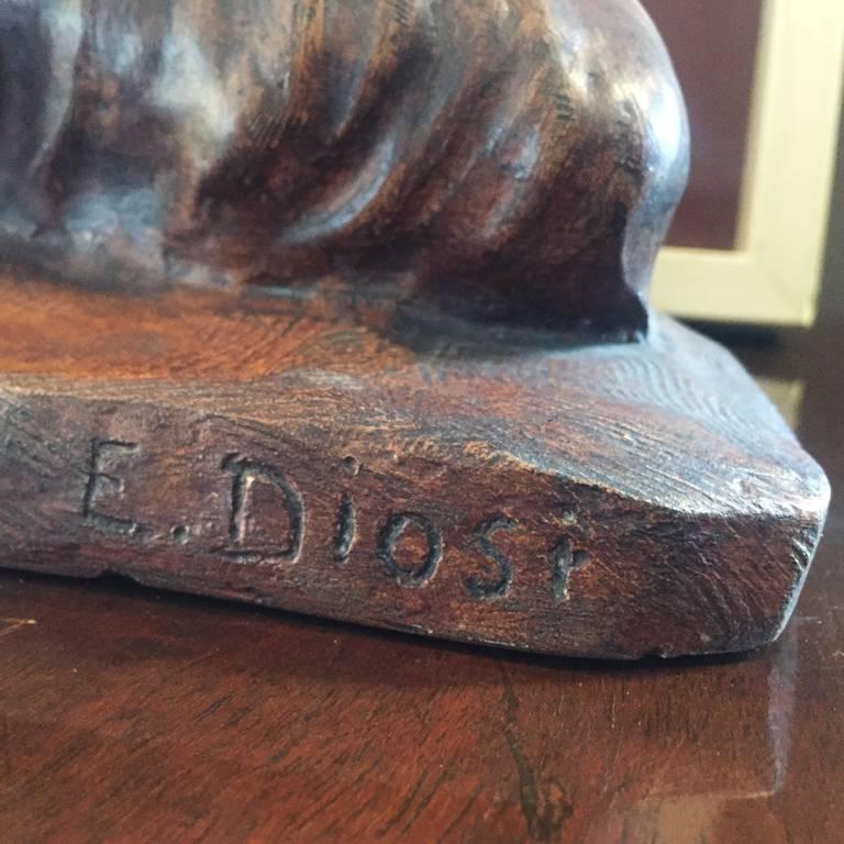 Mid-20th Century Original Art Deco French Sculpture Signed E. Diosi, 1930s