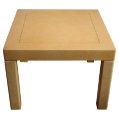 Giorgio Tura pour Aldo Tura – Table basse « Square Goatskin Parchment », Italie, 1970