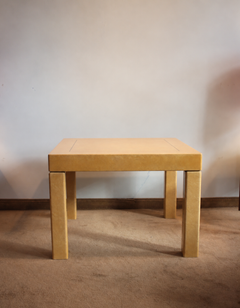 Giorgio Tura pour Aldo Tura – Table basse « Square Goatskin Parchment », Italie, 1970