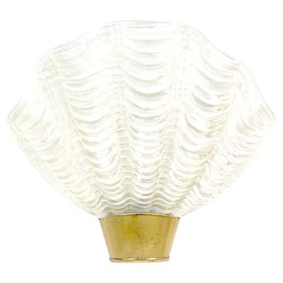 Simple and Elegant Seashell Sconce For Sale at 1stDibs