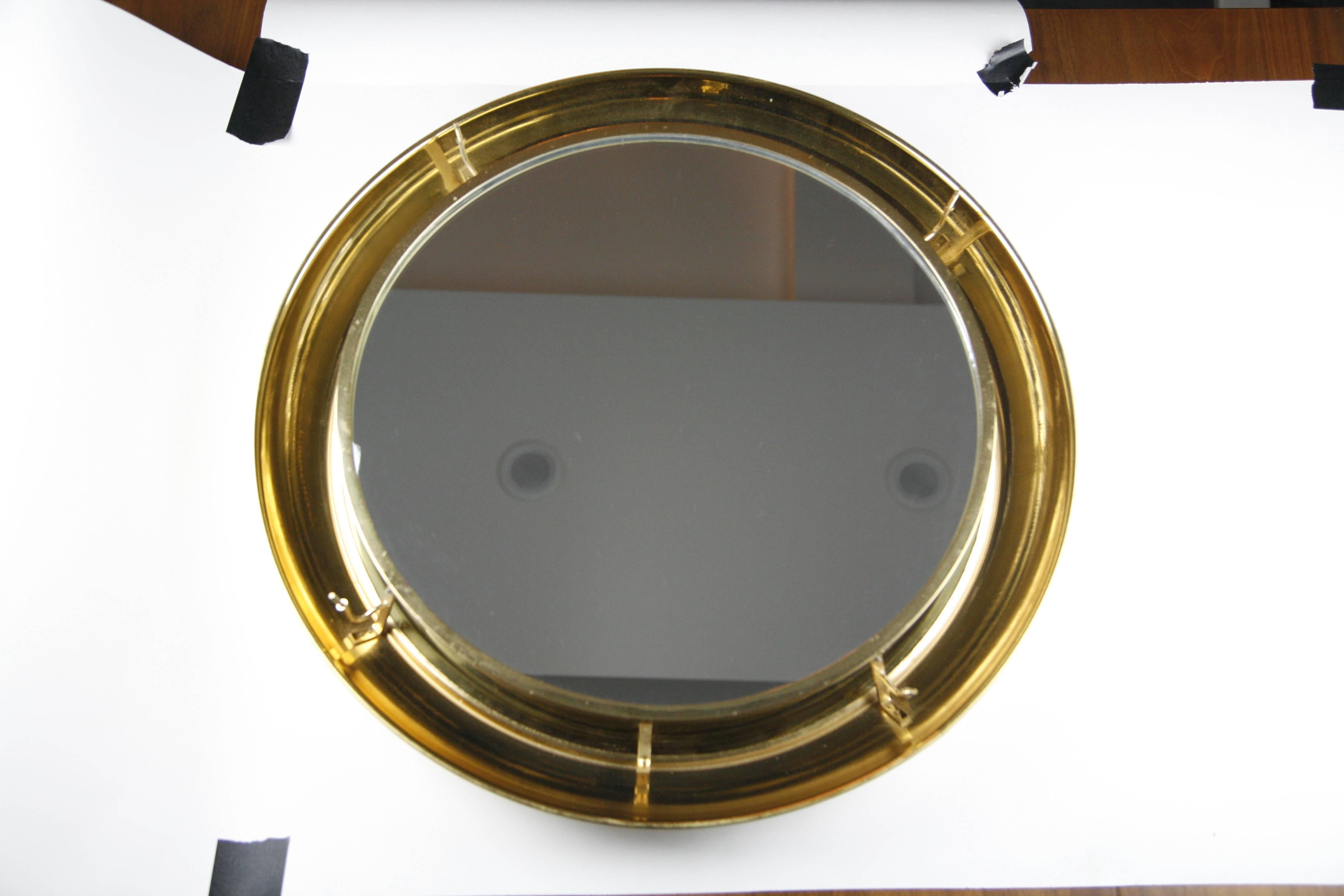 Illuminated Gold Palwa Mirror with Swarovski Crystals, Germany, 1970s In Excellent Condition In Bronx, NY