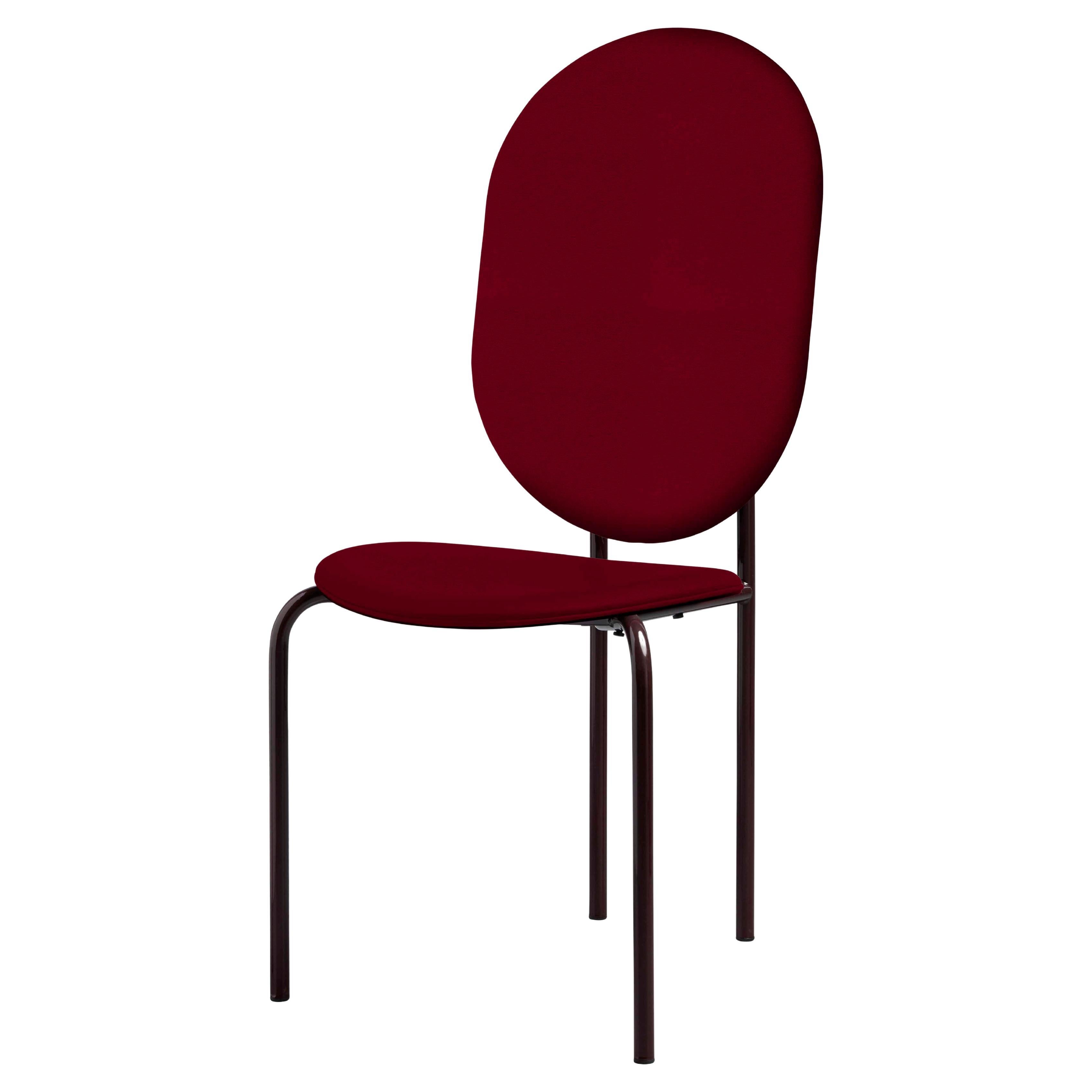 SP01 Michelle High Back Chair in Adelaide Ruby, Made in Italy For Sale
