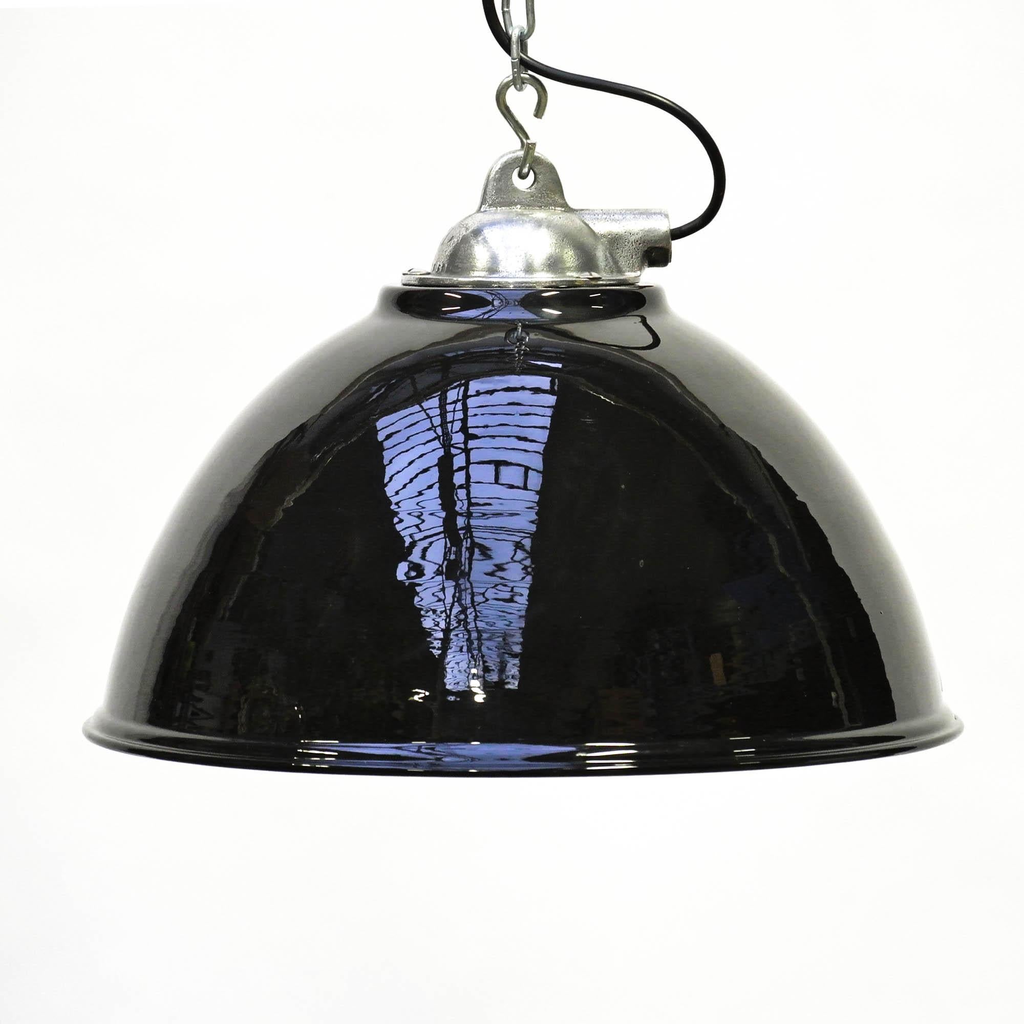 Ceiling Lamp in Steel, Repainted in Epoxid Paint, France, circa 1950-1959 In Good Condition In Saint Ouen, FR