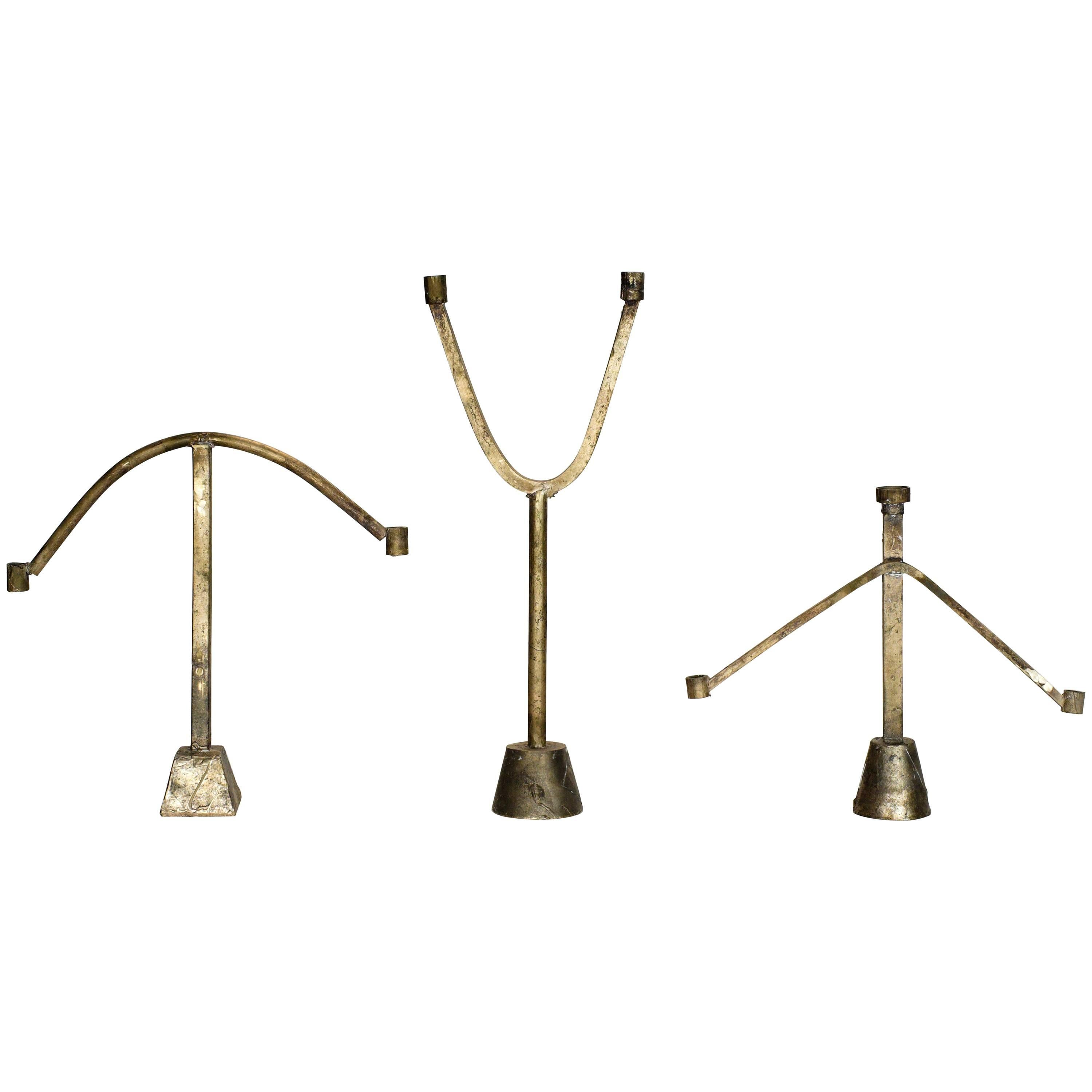 Contemporary Sprue Candelabra Two in Cast Bronze by Fort Standard, in Stock