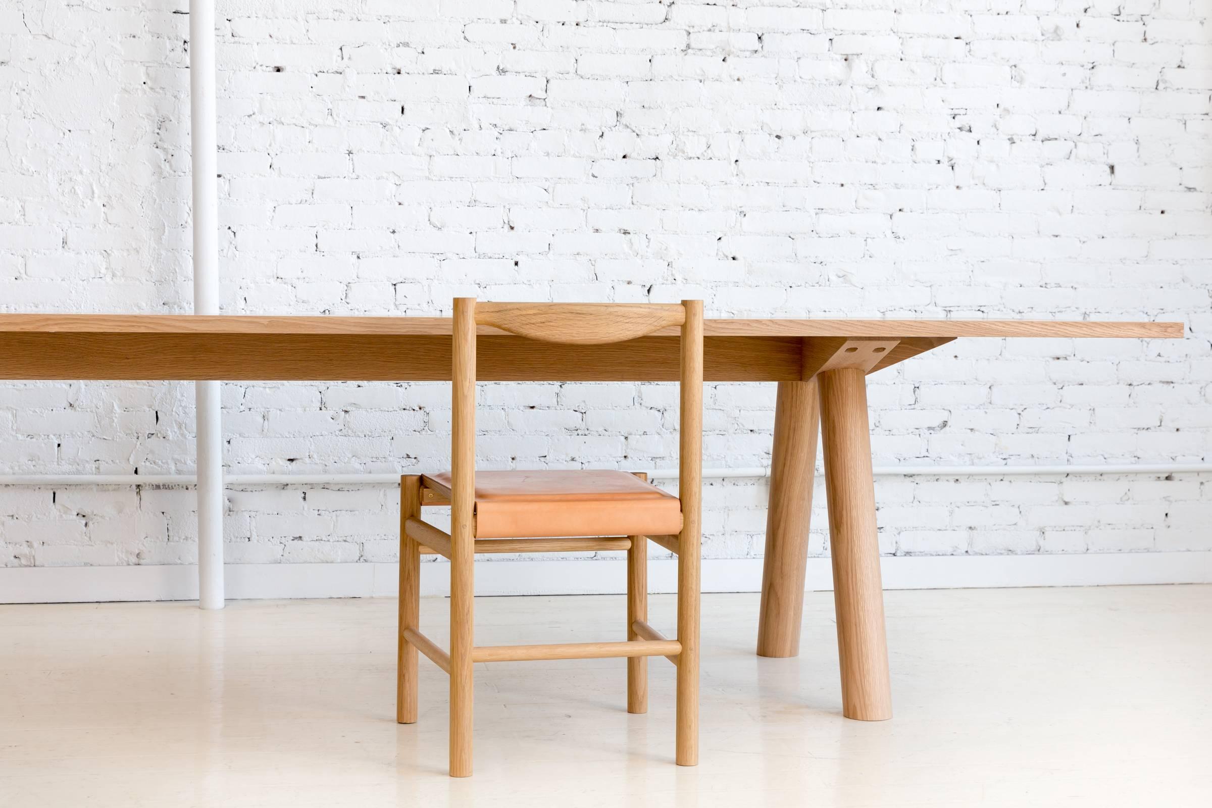 Sedia da pranzo Wood Range in acero duro di Fort Standard in vendita 9