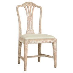 Antique Swedish Gustavian Chair with Wheat Carving, Circa 1780, Origin: Sweden