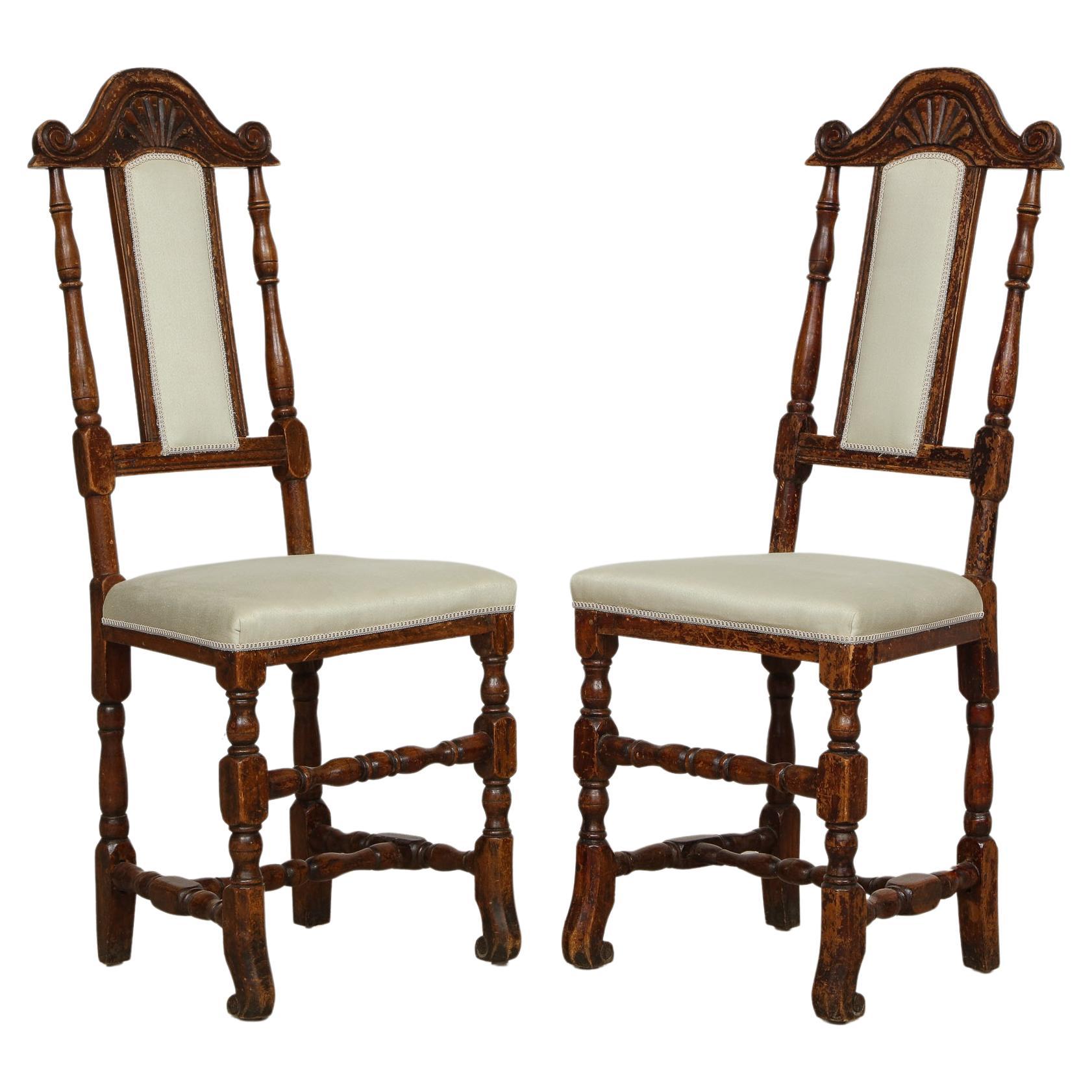 A Pair of Late Baroque Swedish Chairs, Origin: Sweden, Circa 1750-1760