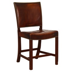 Jacob Kjaer Chair, Mahogany Frame + Original Niger Leather, circa 1930
