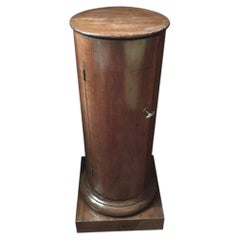 Late 18th Century Empire Walnut Column or Bedside Table