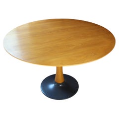 Restored Drevotvar Round Tulip Pedestal Dining Table, 1960s