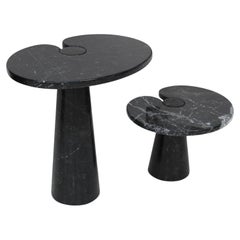 Angelo Mangiarotti for Skipper Pair of Eros Marble Side Tables Italy 1970s
