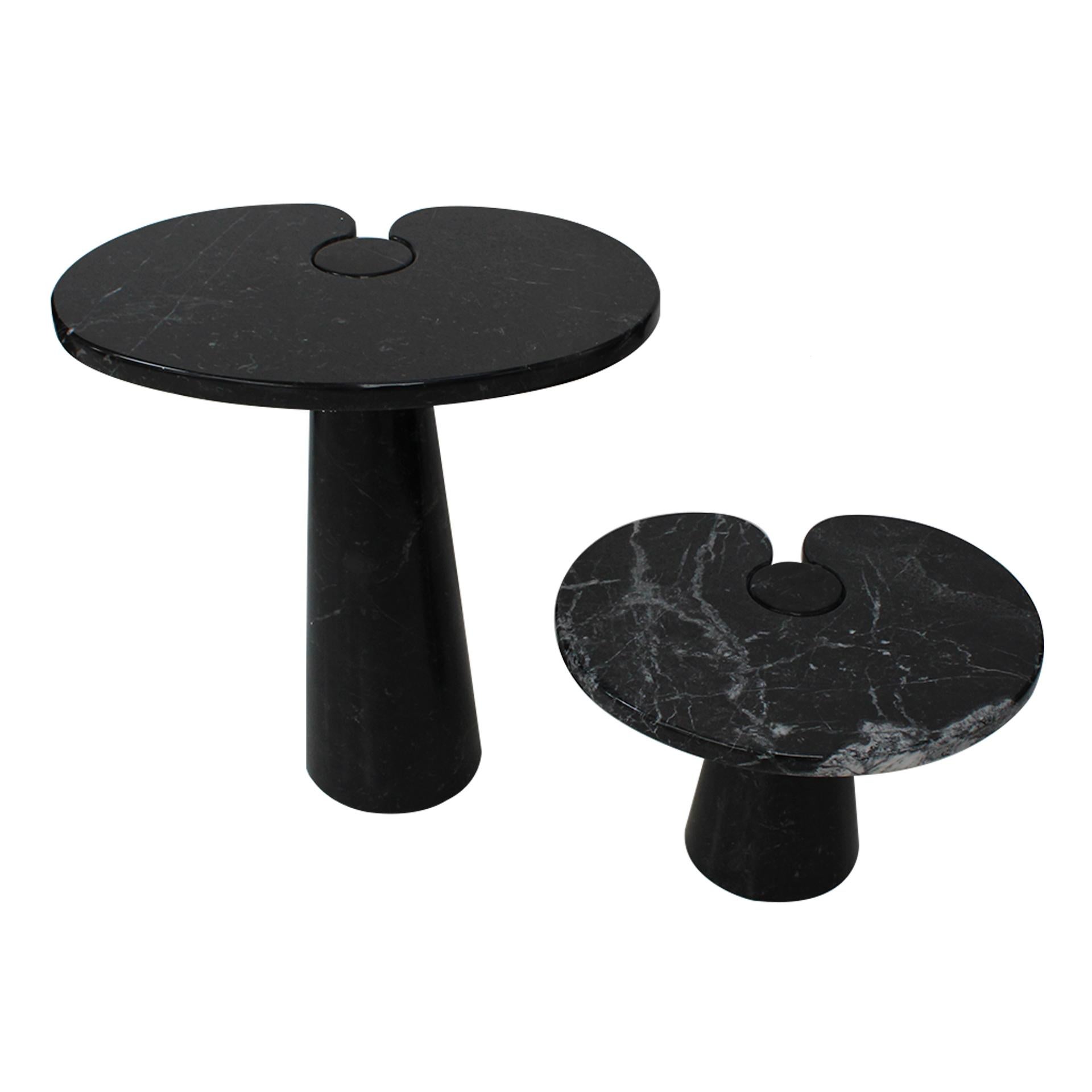 Marbre Angelo Mangiarotti pour Skipper Paire de tables d'appoint en marbre Eros Italie 1970 en vente