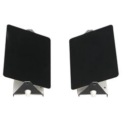 Moderna de mediados de siglo Charlotte Perriand Mod. CP1 Pareja De Apliques Franceses Negros