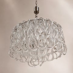 Lampadario in vetro di Murano “Giogali” di Angelo Mangiarotti per Vistosi, 1970, Italia